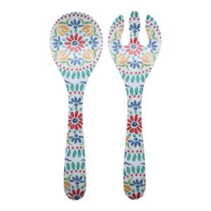 Tarhong 2-Piece Artisan Melamine Salad Server Multicolor Tarhong 2-Piece Artisan Melamine Salad Server Multicolor